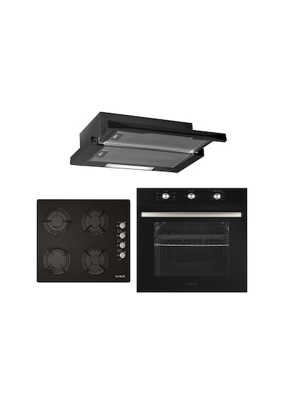 Alveus Black Style 614 MFA 614 - GLS 640 - F5 ECR Siyah Ankastre Set