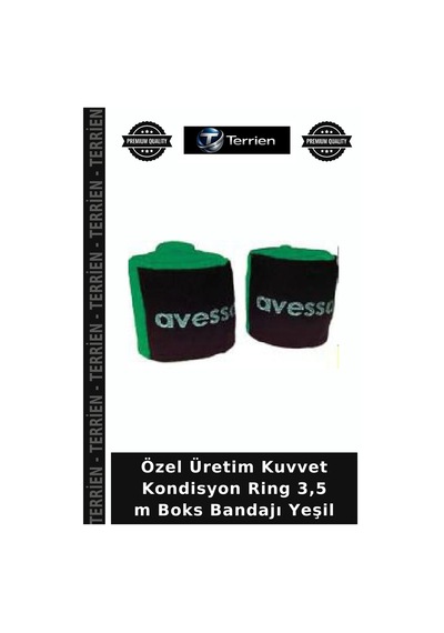 Özel Üretim Kuvvet Kondisyon Ring 3,5 M Boks Bandajı Yeşil