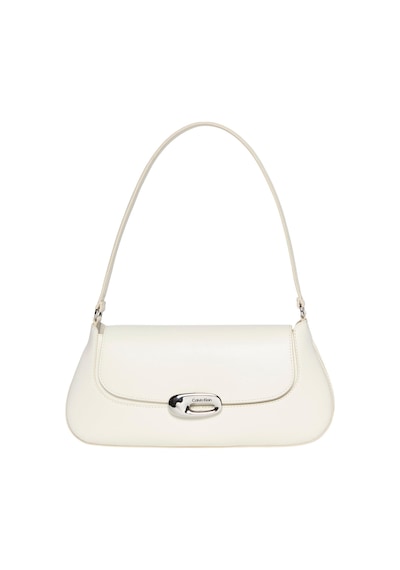 Calvin Klein Hardware Flap Kadın Omuz Çantası-14817 Ekru