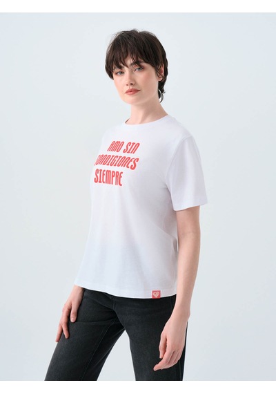 Loft Regular Fit Beyaz Kadın T-shirt Lf2039129 Beyaz