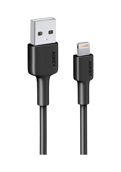 Aukey Cb-bal7-bk Naylon Örgülü Usb-a To Lightning Şarj Kablosu 0.9 M - Siyah