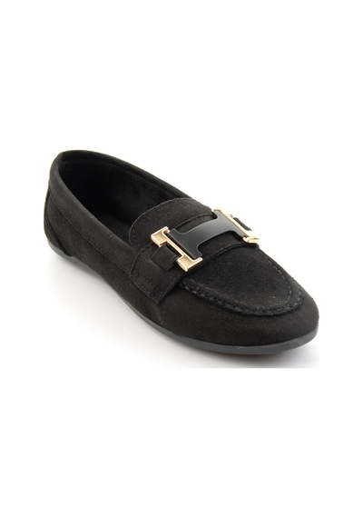 Bambi Siyah Kadın Loafer Ayakkabı K01542380672