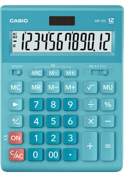 Casio GR-12C-LB Masaüstü 12 Hane Hesap Makinesi
