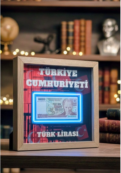 Orjinal Koleksiyon Paralı 30x30 Dekoratif Çerçeveli Hediyelik Koleksiyonlu Paralı Tablo.