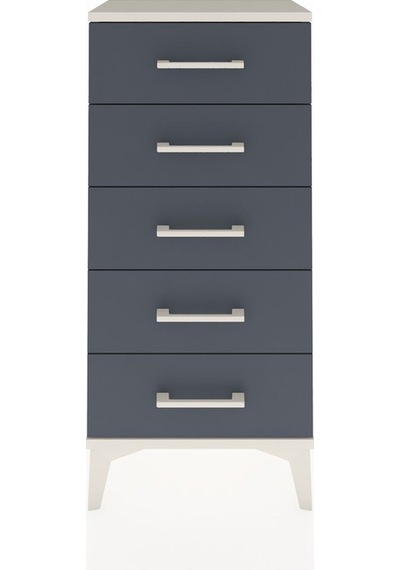 Arges Komodin 5 Çekmeceli 44x30x96 Aytaşı-antrasit Aytaşı