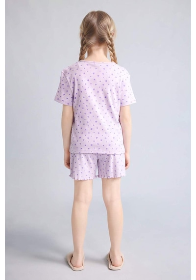 Defacto Regular Fıt Fitilli Kaşkorse Şort Tişört 2li Pijama Takımı Kız Çocuk H8104a826smpr67 Mor-pr67 Defacto Regular Fıt Fitilli Kaşkorse Şort Tişört 2li Pijama Takımı Kız Çocuk H8104a826smpr67 Mor-pr67