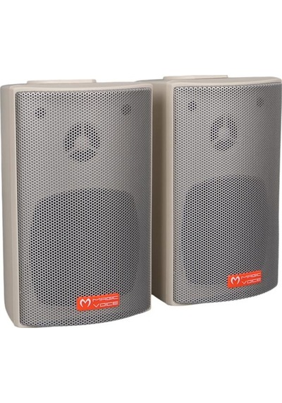 Magicvoice Mv-16 7.5 Cm 30 Watt Komütatörlü Hat Trafolu Beyaz Sütun Hoparlör 2'li Takım