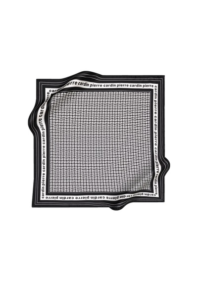 Logo Desenli Pierre Cardin Crepe Saten Eşarp Siyah-beyaz Siyah-beyaz
