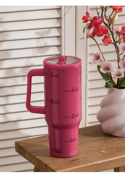 Lcw Joy Karışık Barbie Baskılı Kulplu Termos Bardak 1200 Ml Pembe