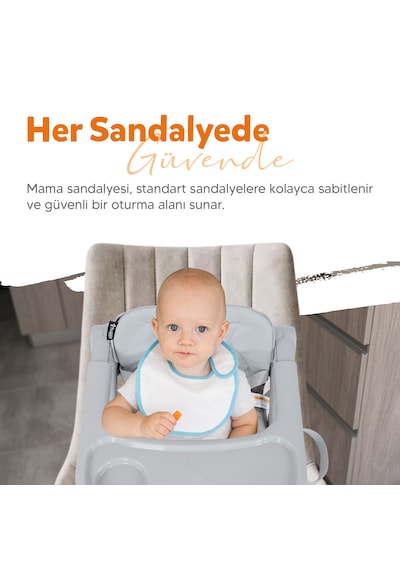 Huggy Cookie Portatif Katlanabilir Taşınabilir Mama Sandalyesi