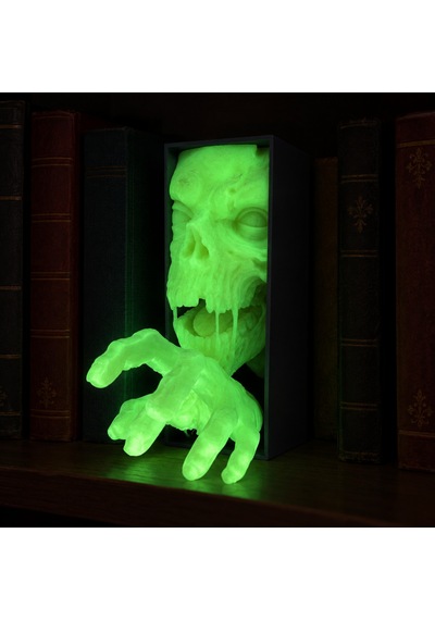 Cadılar Bayramı Halloween Fosforlu Zombi Kitaplık Dekoru 3d Baskı 17 X 6,5