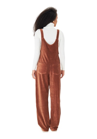 Palena Plnl6111 - Kadife Örme Salopet Camel