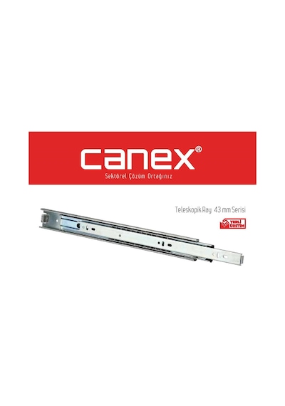 Canex Bilyalı Teleskopik Çekmece Rayı 35 Cm 2 Adet 1 Takım