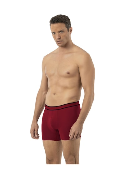 Özkan Underwear Özkan 11226 Erkek %95 Pamuklu Likralı Süprem Kumaş Esnek Rahat Boxer Şort Bordo