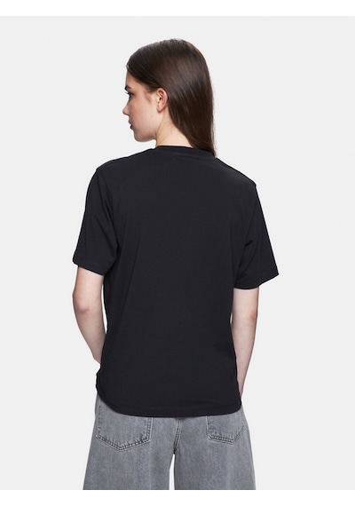 LTB Logo Baskılı Relaxed Siyah T-shırt
