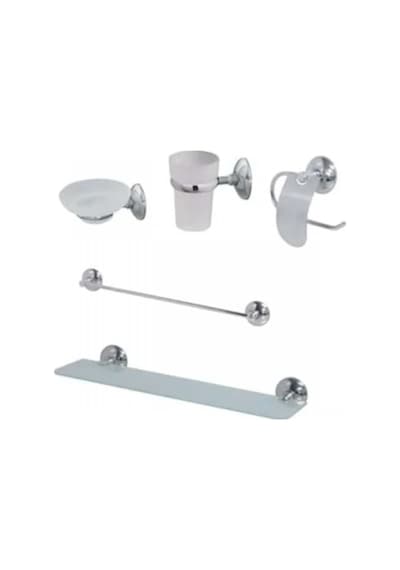 Lider Banyo Seti Krom 5 Parça Gümüş