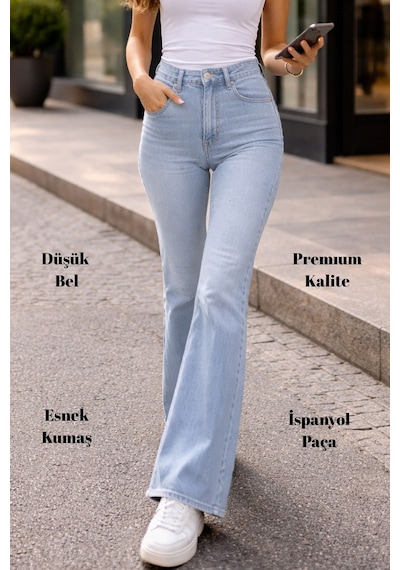 Cedy Denım Yüksek Kalite Kadın 5 Cep Düşük Bel İspanyol Paça Skinnyfit Esnek Jean Pantolon C619 Beyaz Cedy Denım Yüksek Kalite Kadın 5 Cep Düşük Bel İspanyol Paça Skinnyfit Esnek Jean Pantolon C619 Beyaz