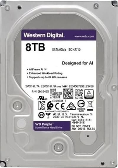 Wd 8tb Purple Wd84purz 5640rpm 128mb 7x24 Güvenlik Harddisk