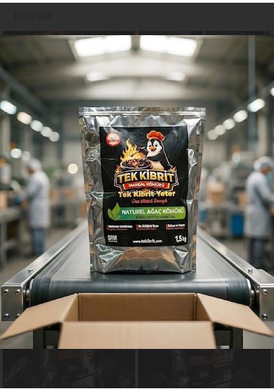 Tek Kibritle Tutuşan Naturel Ağaç Mangal Kömürü 1.5 Kg - Kolay Kullanım Yüksek Isılı Gri - Siyah