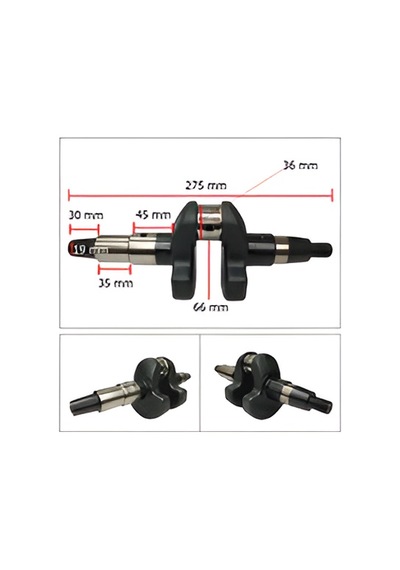 General Power Dizel Krank Mili Konik Kamalı 7.0 Hp 36-19-30