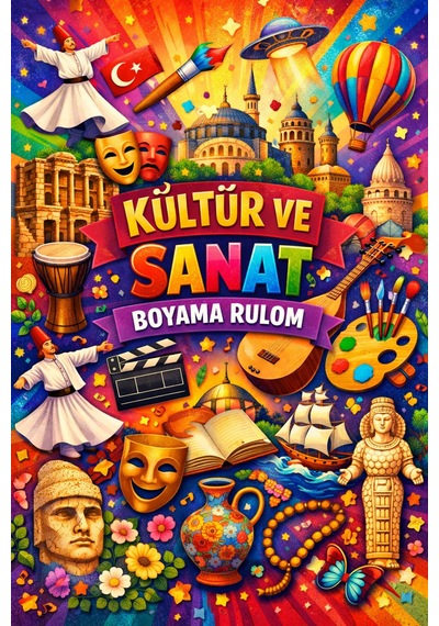 Kültür Ve Sanat Temalı Boyama Rulosu 30 Cm X 500 Cm Çocuklar Için Sanat Etkinliği