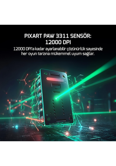 Gamepower Fenix 24.000dpı Triple Mode Kablolu/bluetooth/2.4g Siyah Gaming Mouse Fenix