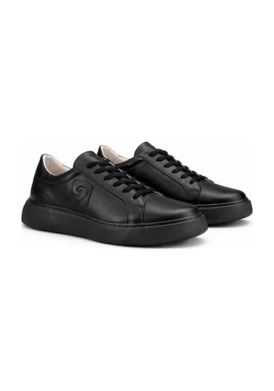 Pierre Cardin 1362002 Hakiki Deri Günlük Erkek Sneaker Şık Ayakkabı Siyah-siyah