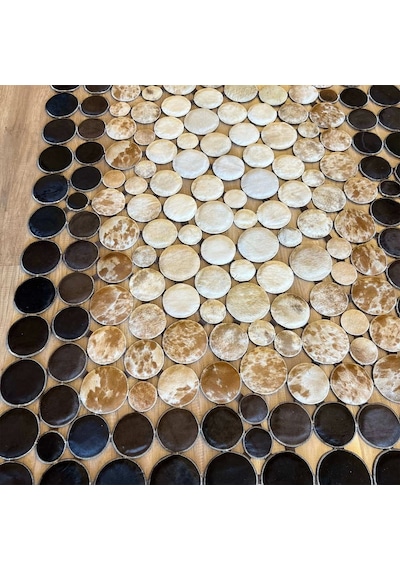 Hoom Rugs Deri 002 Kahve Krem Bej Halı