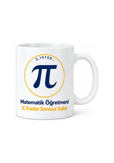 Buradabulabilirsin Matematik Öğretmeni Sonsuz Sabır Tasarımlı Porselen Kupa - Model 372 Bbz Çok Renkli