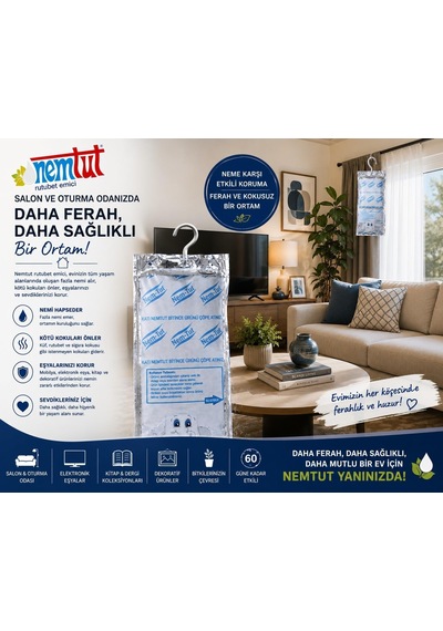Tr Nem Alıcı Rutubet Giderici Koku Giderici Küf Ve Korozyon Önleyici 2 Kg 2 Kutu 4 Paket Diğer