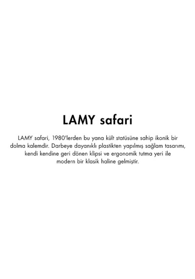 Lamy Safarı Dolma Kalem Metal Klıps M Uc Steel Black Genel