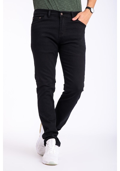 Erkek Denim Siyah Slim Fit  Likralı Dar Kot Jean Pantolon 2130-Siyah