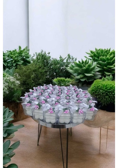 Bernami Vazo Pinterest Pembe Çiçekli Bubble Mum 25 Adet Diğer
