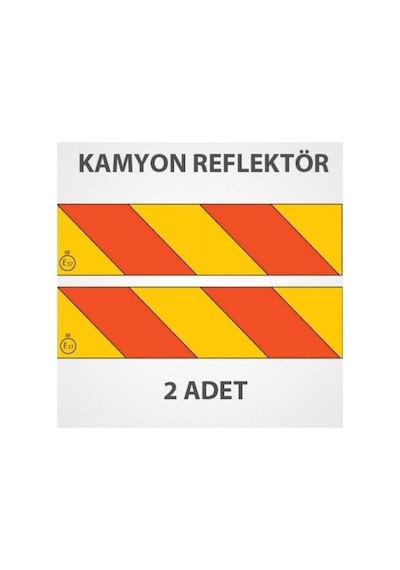 Kamyon Arka Reflektör Saç Levha Takım 2 Adet Kırmızı Sarı Reflektif İşaret Levhası Evimdeyokyok