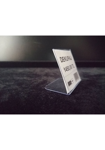 10 Adet Pvc Etiketlik Ayaklı Arkaya Açılı 4x4,5 Cm Mini Etiketlik