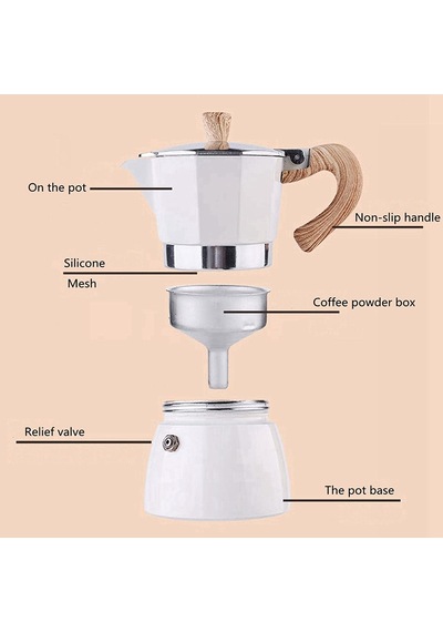 Coffeehutt Aloha Moka Pot Hes-6