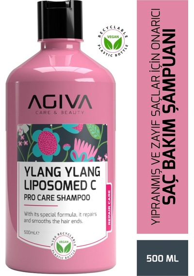 Ylang Ylang&lipozomed C Yıpranmış Ve Zayıf Saçlar İçin Onarıcı Şampuan 500ml-vegan Tüm Saç Tipleri