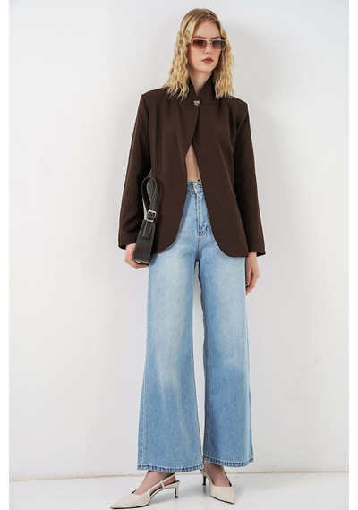 Hiccup Bdart Şal Yaka Blazer Mocha Kahvesi