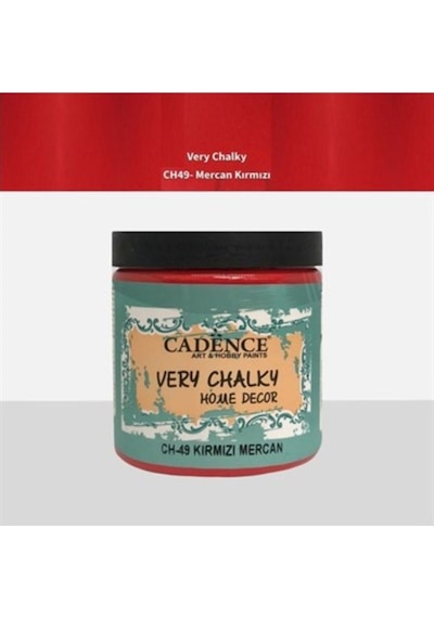 Very Chalky Home Decor Mobilya Boyası 500Ml. 49 Kırmızı Mercan
