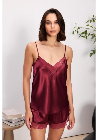 Pierre Cardin 6'lı Bordo Uzun Gecelik Sabahlık Set 6035 Bordo