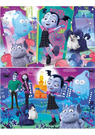 Clementoni 4 İn 1 Puzzle Disney Junior Vampirina 4 Ü 1 Arada Yapboz 2 Adet 20 Parçalı 2 Adet 40 Parçalı Yapboz Seti