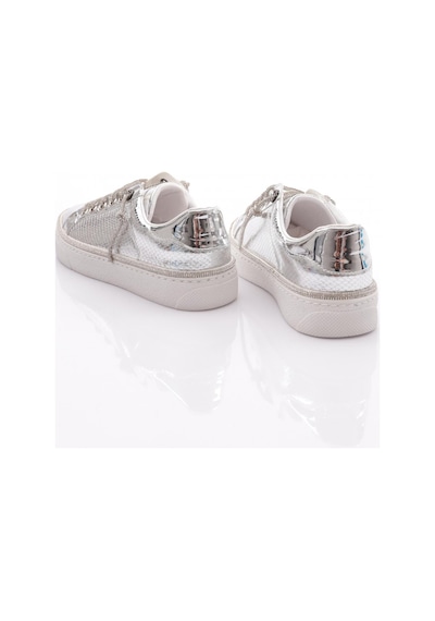 Dgn 2475 Kadin Taş İp Bağcikli Sneaker Ayakkabi 2475-1571-R3091 Gümüş