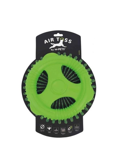 M-pets Air Toss Whell Dayanıklı Suda Yüzen Köpek Oyuncağı Yeşil