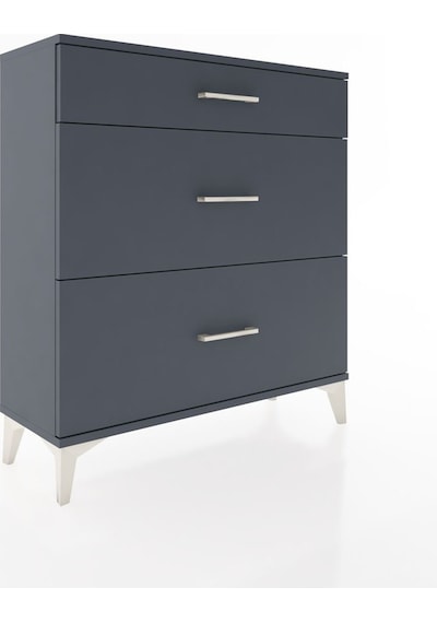 Arges Şifonyer 3 Çekmeceli 88x30x96 Antrasit-antrasit Antrasit