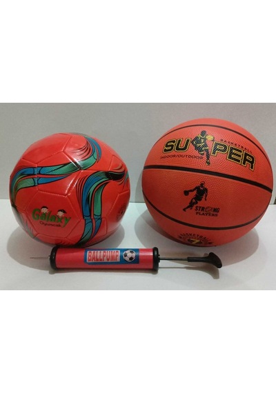 Futbol Topu Basket Topu Ve Şişirme Pompası
