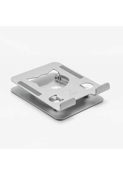 360 Derece Dönebilen Tablet Ve Telefon Standı Kedi Figürlü Metal Silver