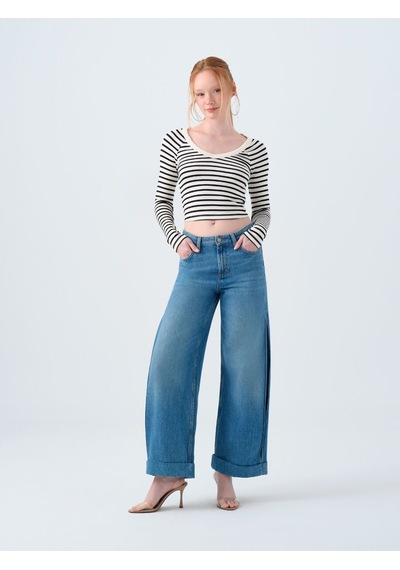 LOFT Bella Regular Fit Kadın Pantolon Lf2039815 Q1.v1 Denim