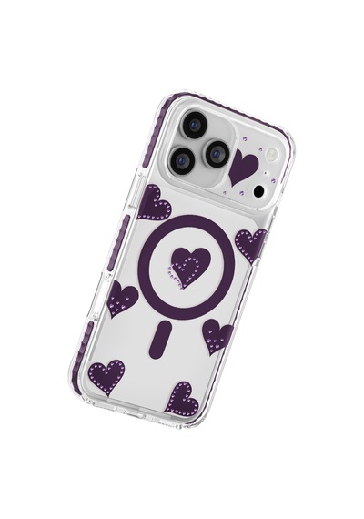İphone 17 Pro Max Uyumlu Kılıf M-safe Şarj Özellikli Zore Paris Elvo Sert Pc Kapak Bordo