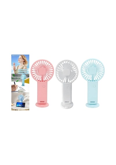 3 Adet Mini Fan,telefon Tutucu,portatif El Vantilatörü Asorti 9,3x19cm