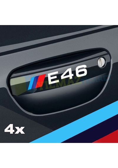 Bmw M Logo Kapı Kolu Oto Sticker E46 E90 E60 E39 E36 F30 F10 E70 10 X 1,7 Cm